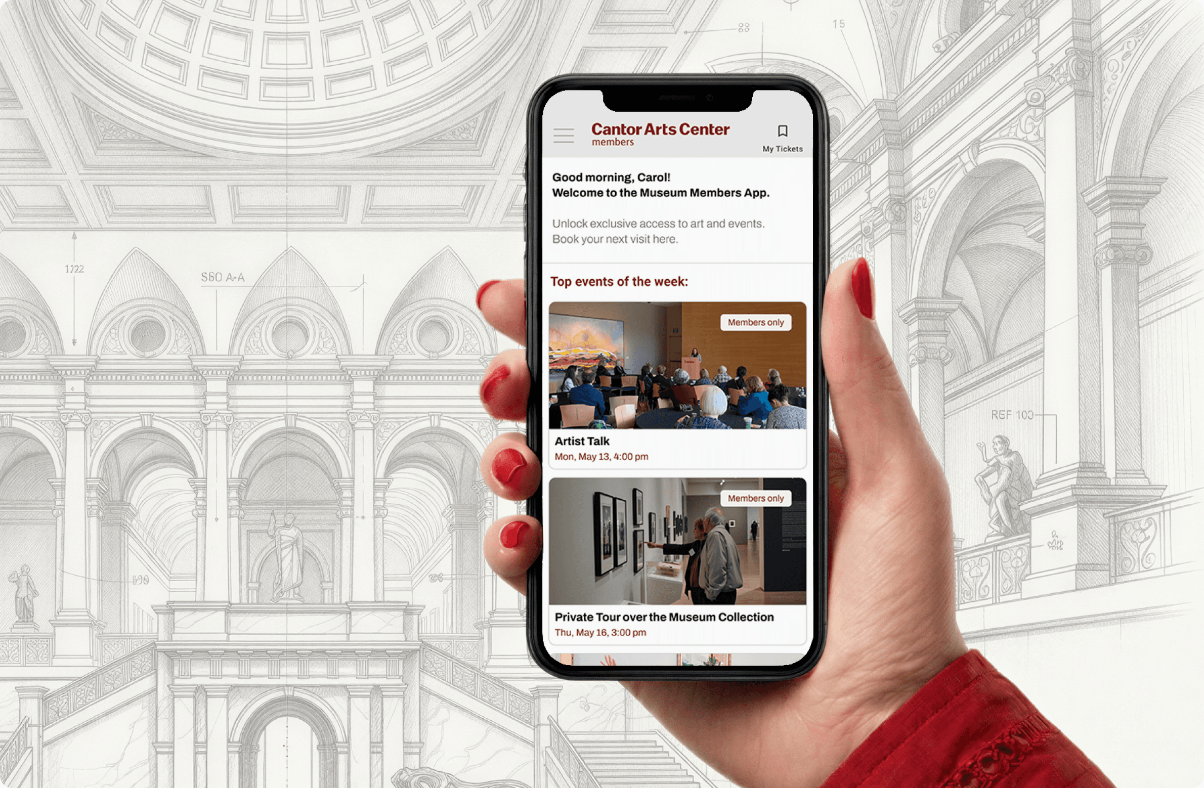 Cantor membership app concept — cover
