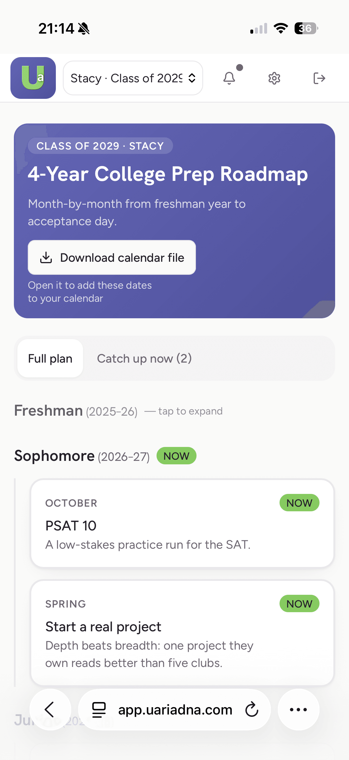 U-Ariadna — Roadmap