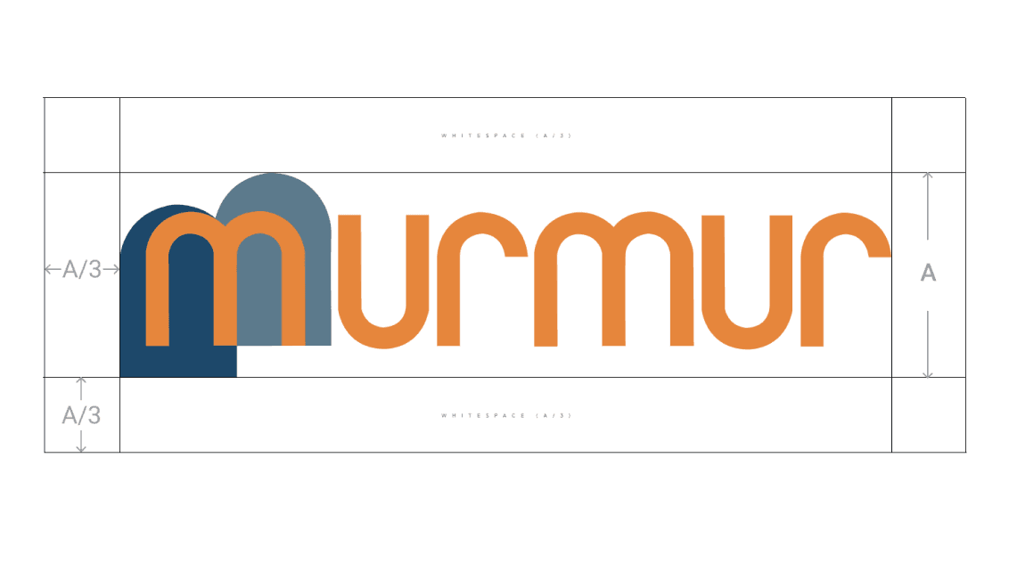 Murmur logo construction and whitespace