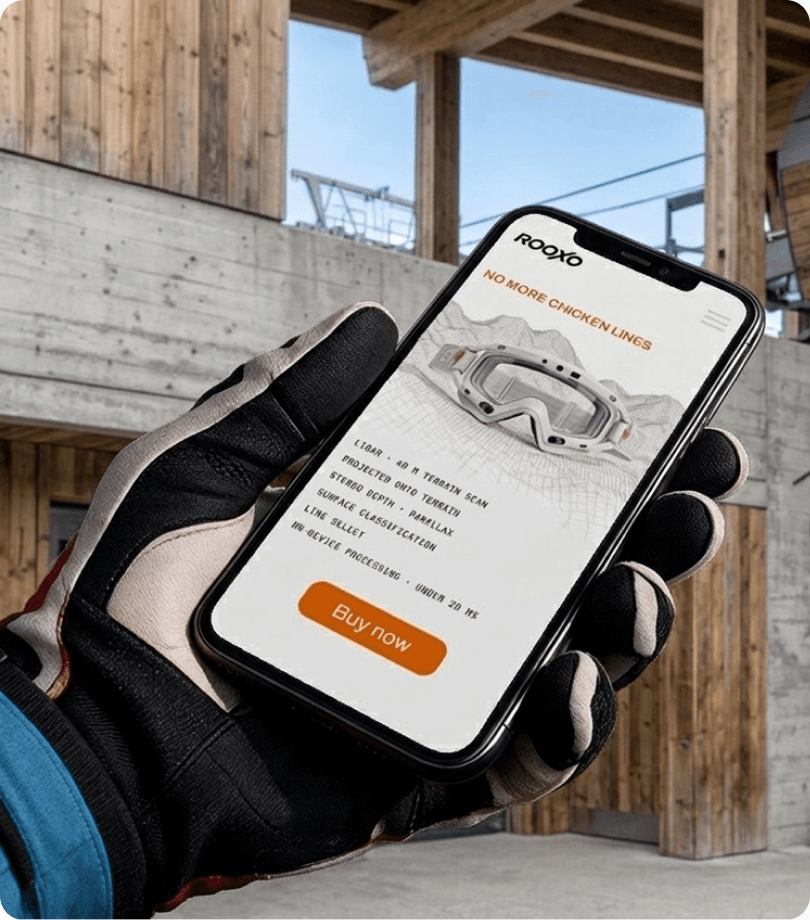 ROOXO website screens